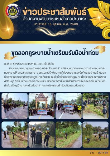 สพอ.ปะนาเระ ร่วมกิจกรรมจิตอาสาขุดลอกคูระบายน้ำเตรียมรับมือน้ำท่วม บริเวณคูระบายน้ำสี่แยกฐานทหารพราน4210 หมู่ที่ 3 ตำบลบ้านนอก อำเภอปะนาเระ จังหวัดปัตตานี